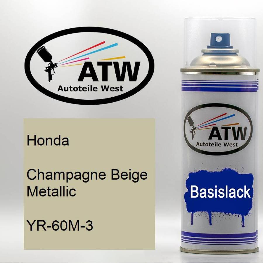 Honda, Champagne Beige Metallic, YR-60M-3: 400ml Sprühdose, von ATW Autoteile West.